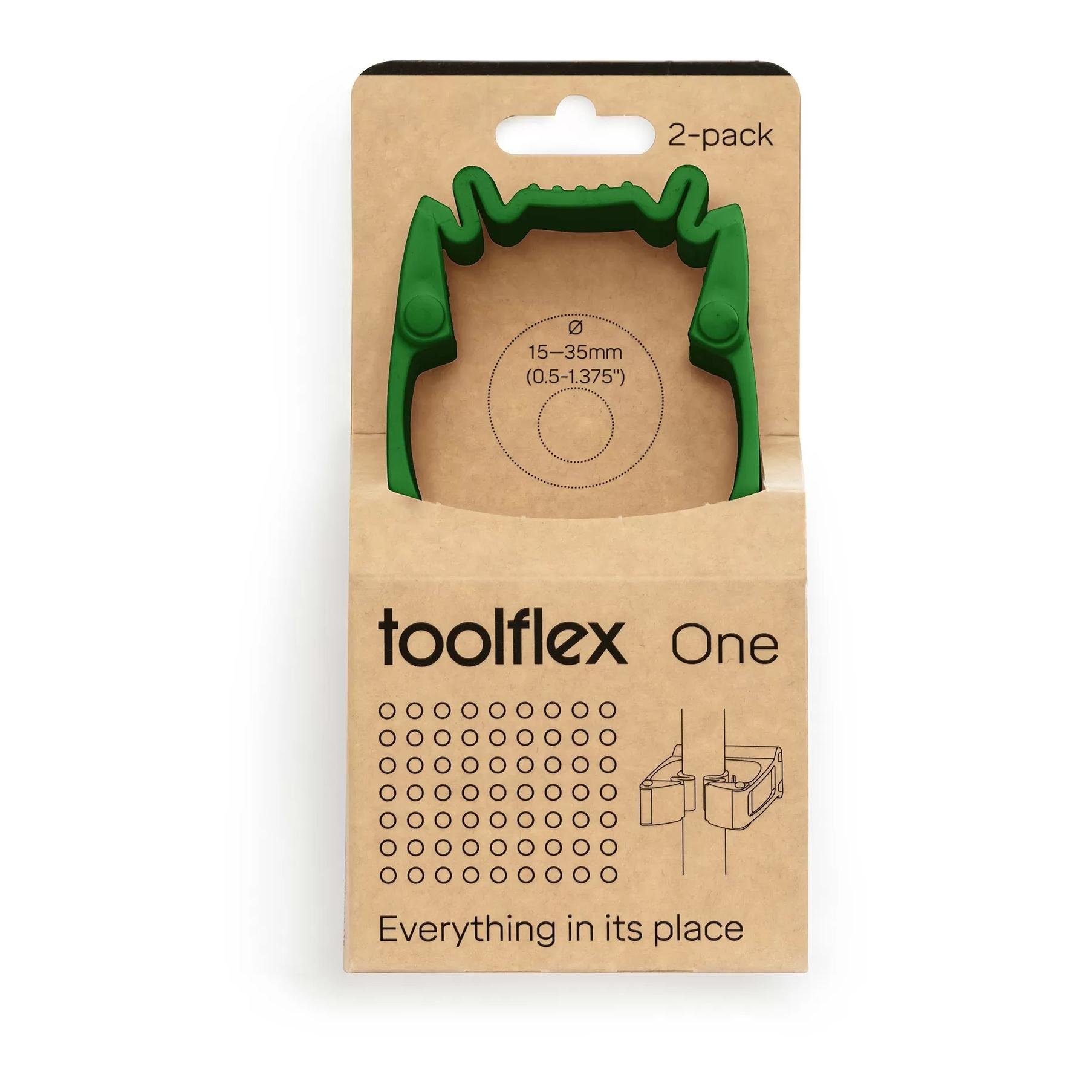 Toolflex One Halter mit Wandadapter - 2 Stück - Grün -
