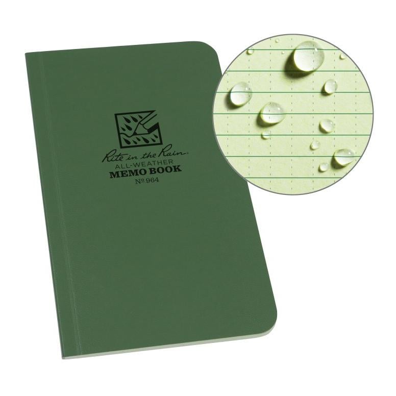Rite in the Rain Allwetter Notizbuch Pocket Memo 964 - Grün