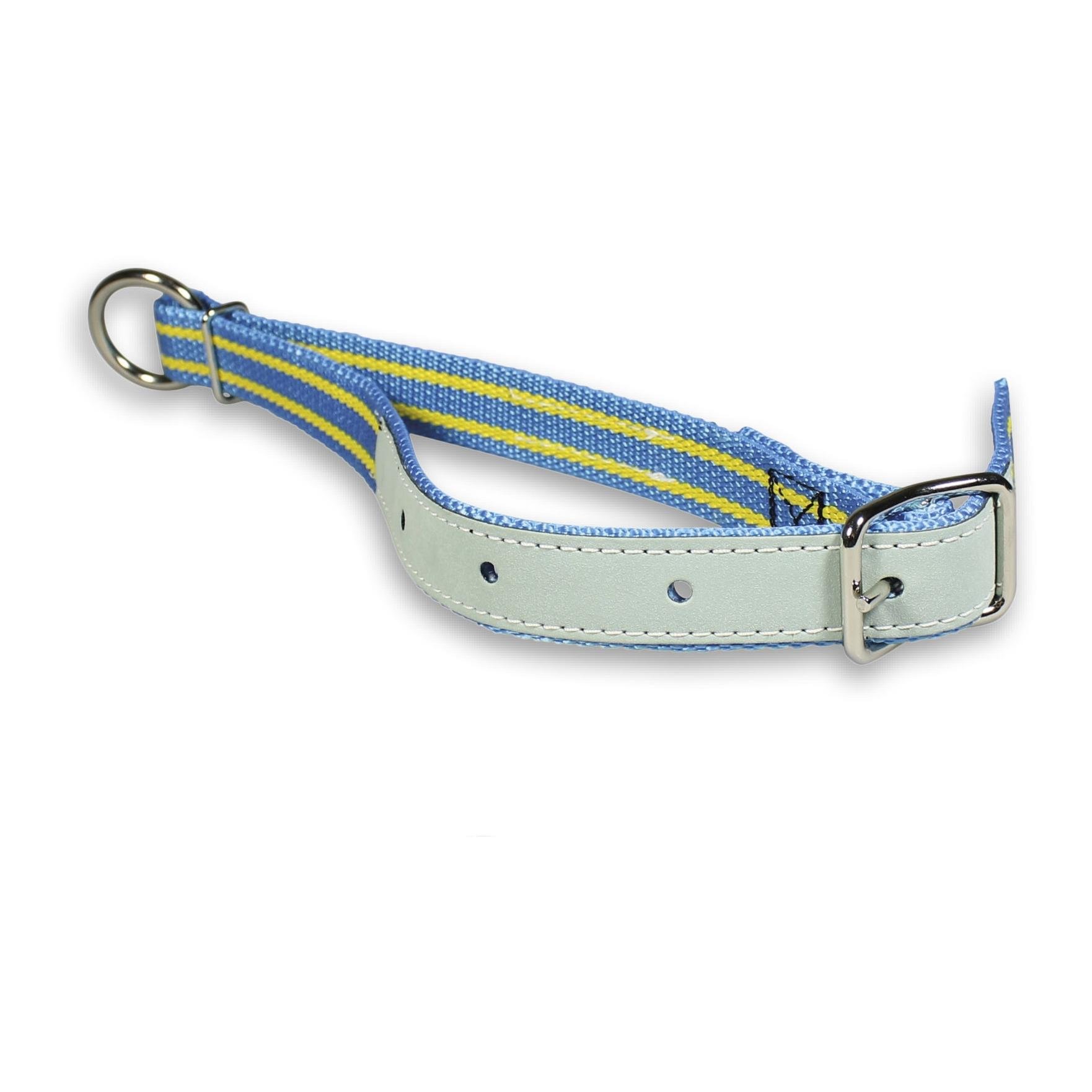 Mainer Halsband für kleine Tiere 30 mm - Hellblau/Gelb -