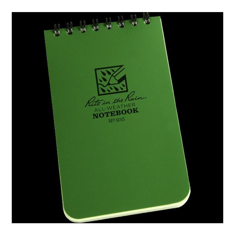 Rite in the Rain 3 X 5 Allwetter Notizbuch 935 - Grün