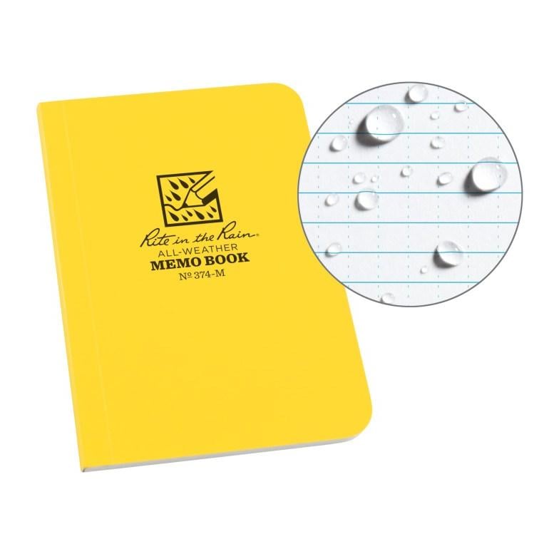 Rite in the Rain Allwetter Notizbuch Pocket Memo 374-M - Gelb