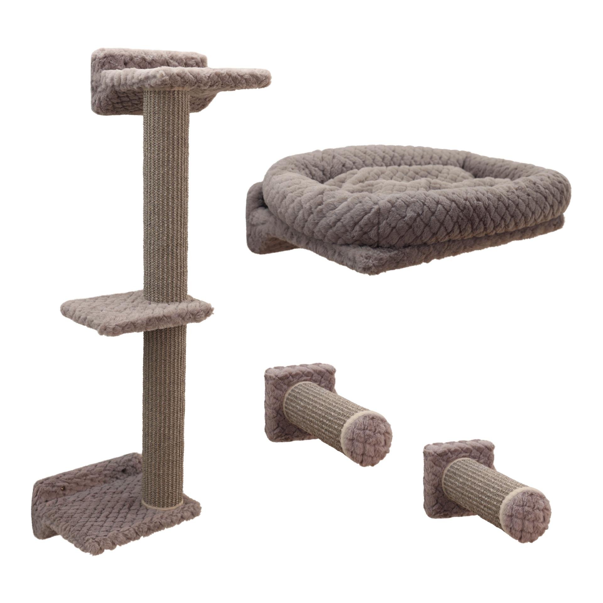 Kerbl Kletterwand Monte Alpi für Katzen, 4-teilig - Taupe -