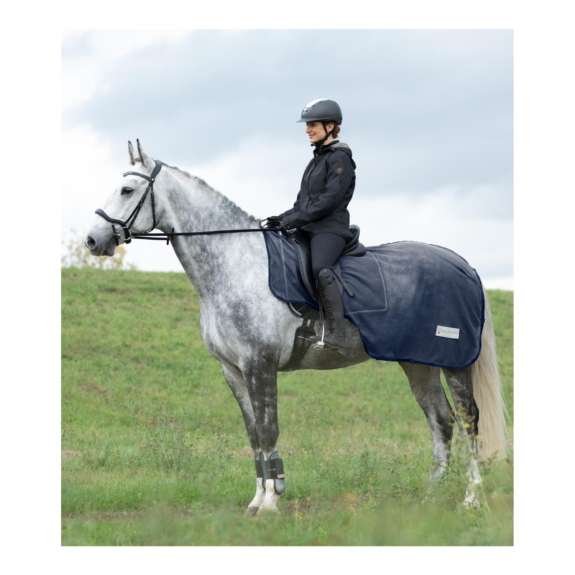 Waldhausen Fliegenausreitdecke Comfort - blau - Glacier-deepsea -