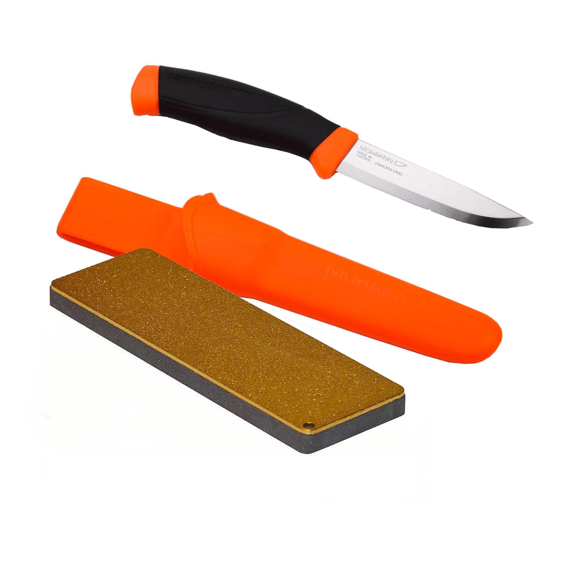 Hauptner Jagd Companion Messer & Schleifstein Set - Orange - 17 CHF günstiger als einzeln.