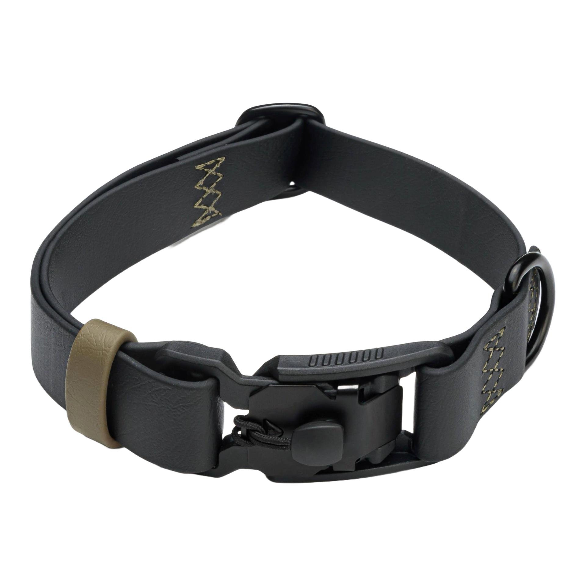 Cloud 7 Hundehalsband Biothane Ipanema - Schwarz/Olive -