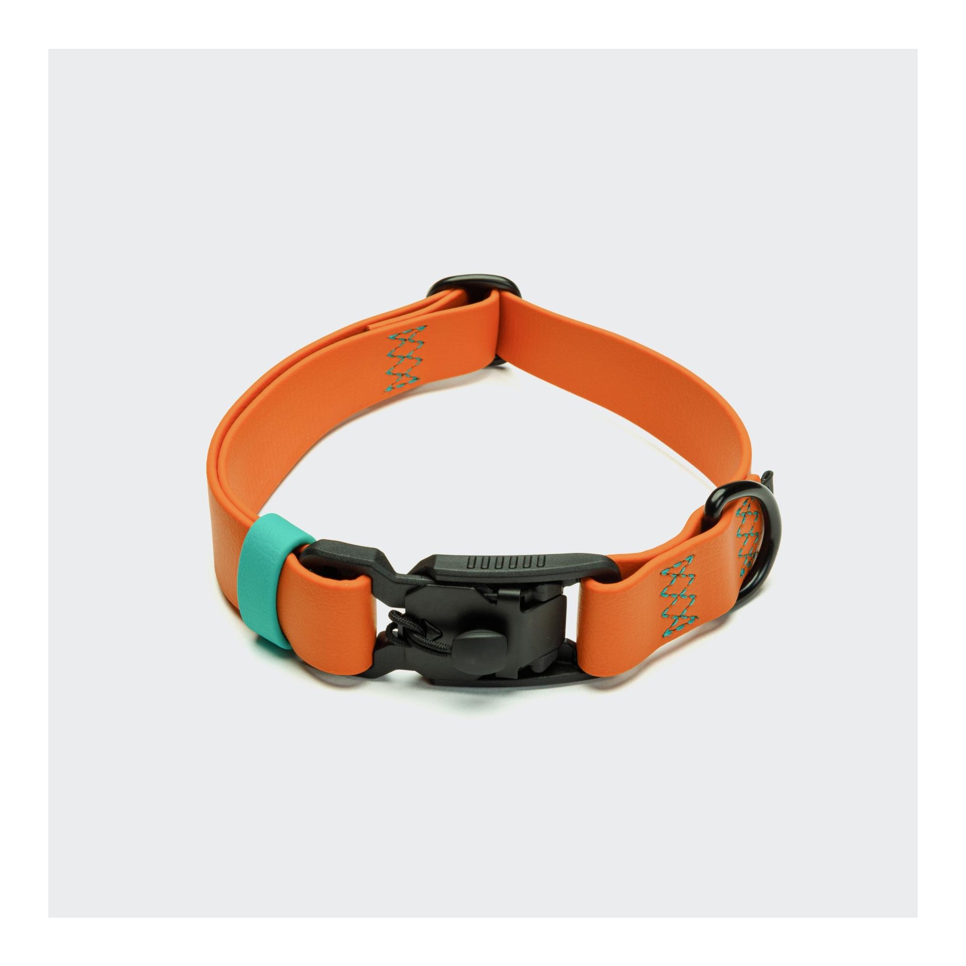 Cloud 7 Hundehalsband Biothane Ipanema - Orange / Aqua -