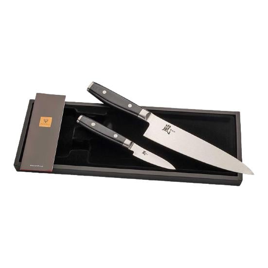 Yaxell Kochmesser-Set Chef- + Gemüsemesser RAN - Schwarz -