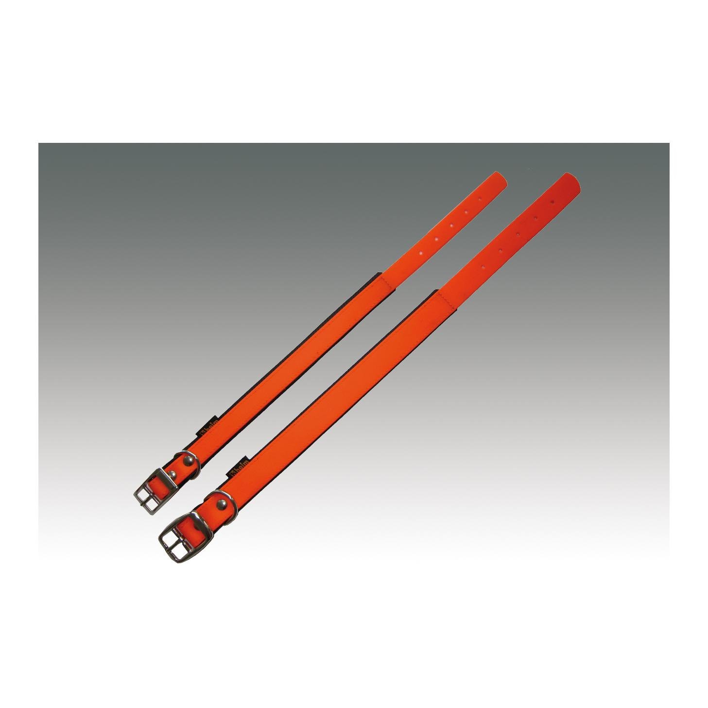 Heim Halsband BioThane, gefüttert, genietet - orange