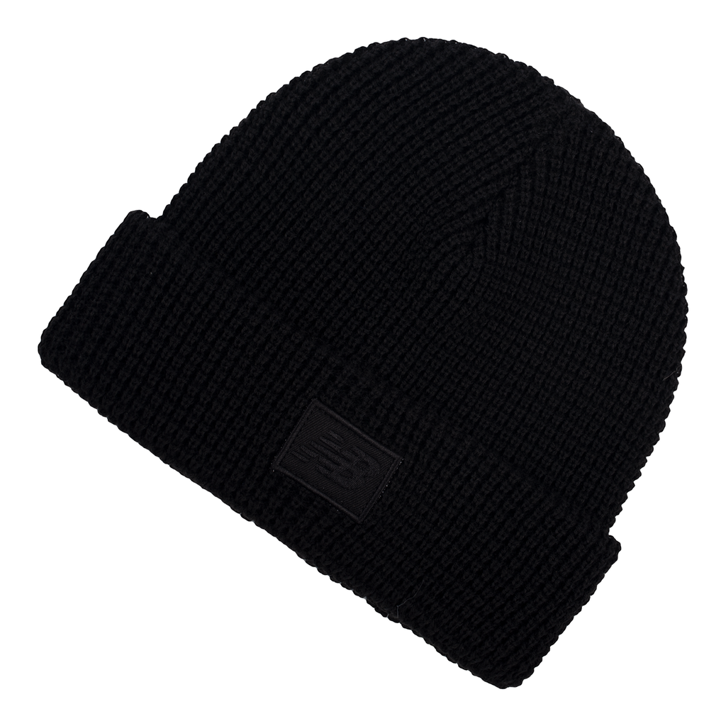New Balance Waffle Knit Cuffed Beanie unisex, schwarz, Grösse: one size