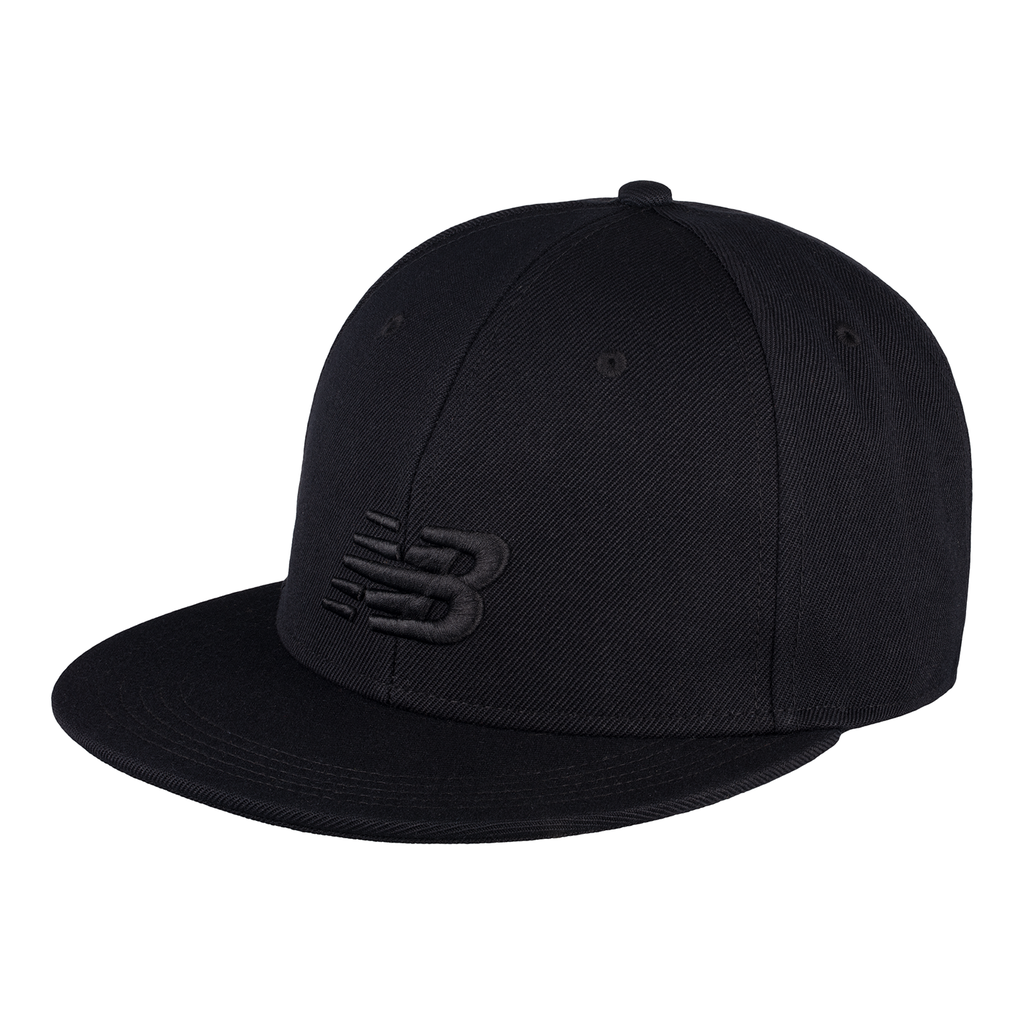 New Balance 6 Panel Flat Brim  unisex, schwarz, Grösse: one size