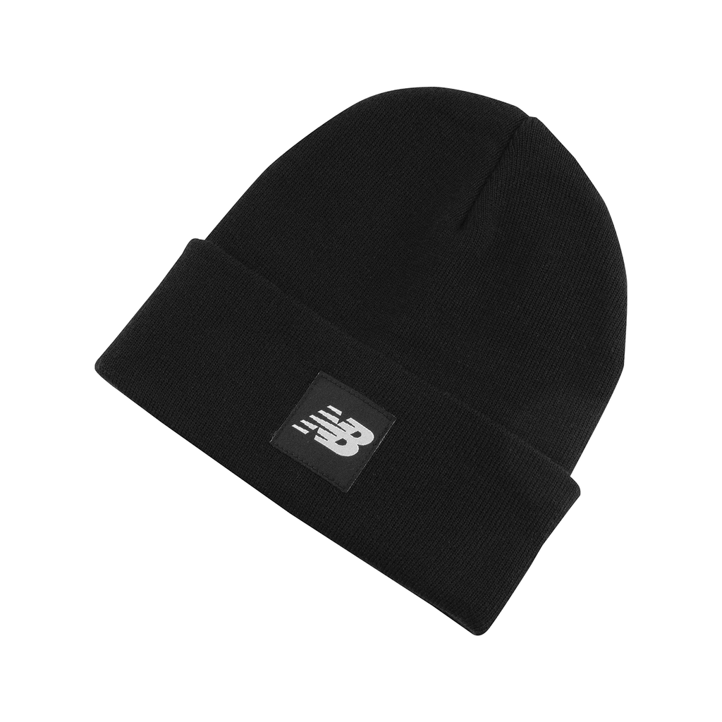 New Balance Cuffed Beanie Flying NB Logo  unisex, schwarz, Grösse: one size