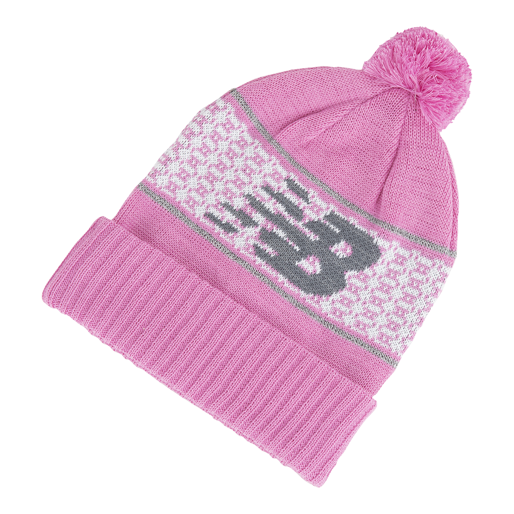 New Balance Flying NB Pom Beanie  unisex, pink, Grösse: one size