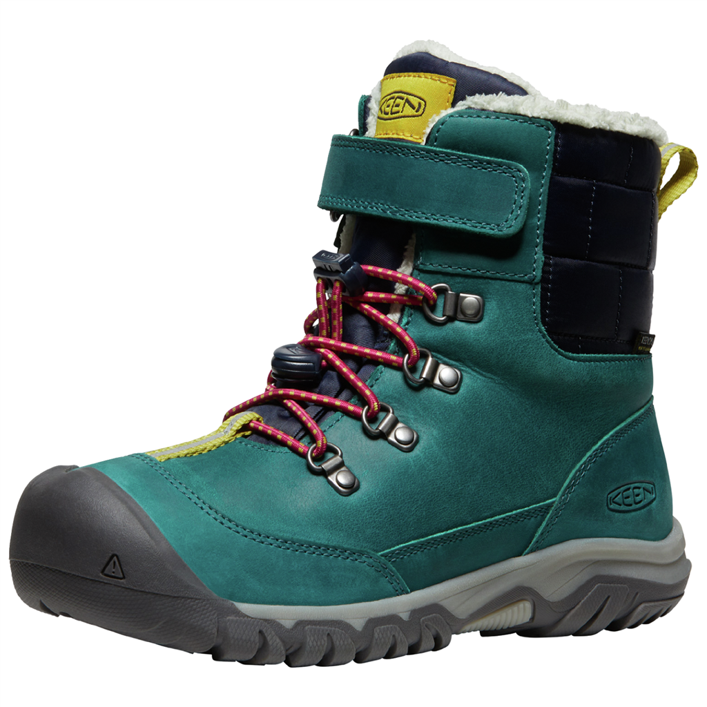 KEEN Kids Y Kanibou WP Winterschuhe unisex, deep lagoon/jazzy, Grösse: 34