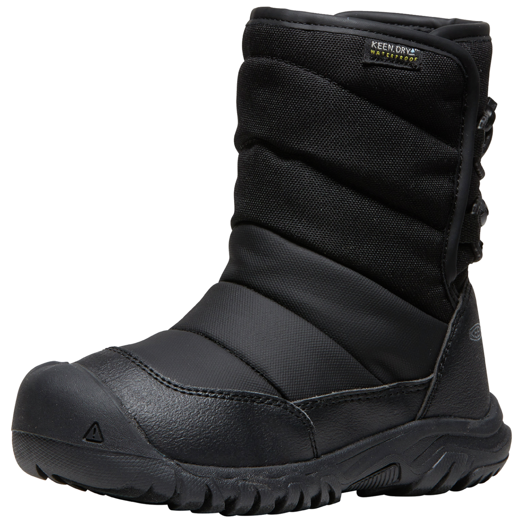 KEEN Kids Y Puffrider WP Winterschuhe unisex, black/steel grey, Grösse: 39