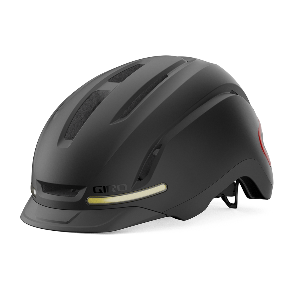 Giro Ethos LED MIPS Stadt- und E-Bike Helm, Farbe: matte black, Grösse: S, Konstruktion: In-Mold-Polycarbonat / EPS-LinerIntegrierte LED Front- und Rücklichter mit BlinkerfunktionAufladbar über USB-C SchnittstelleBluetooth Fernbedienung am LenkerGewic
