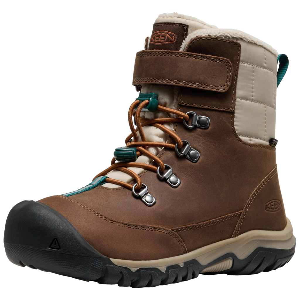 KEEN Kids Y Kanibou WP Winterschuhe unisex, dark earth/roasted pecan, Grösse: 34