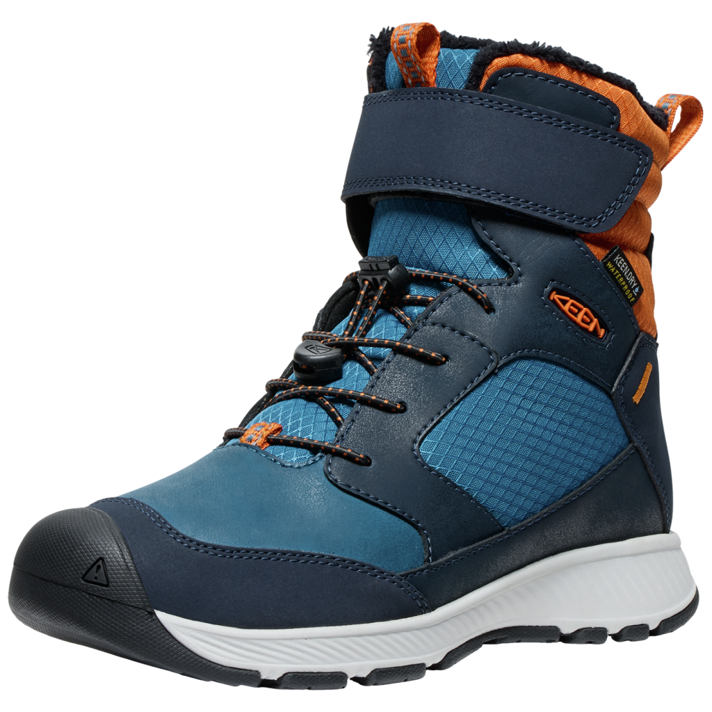 KEEN Kids Y Skua Winter WP Winterschuhe unisex, sky captain/gold flame, Grösse: 36
