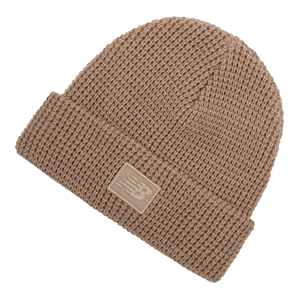 New Balance Waffle Knit Cuffed Beanie  unisex, beige, Grösse: one size