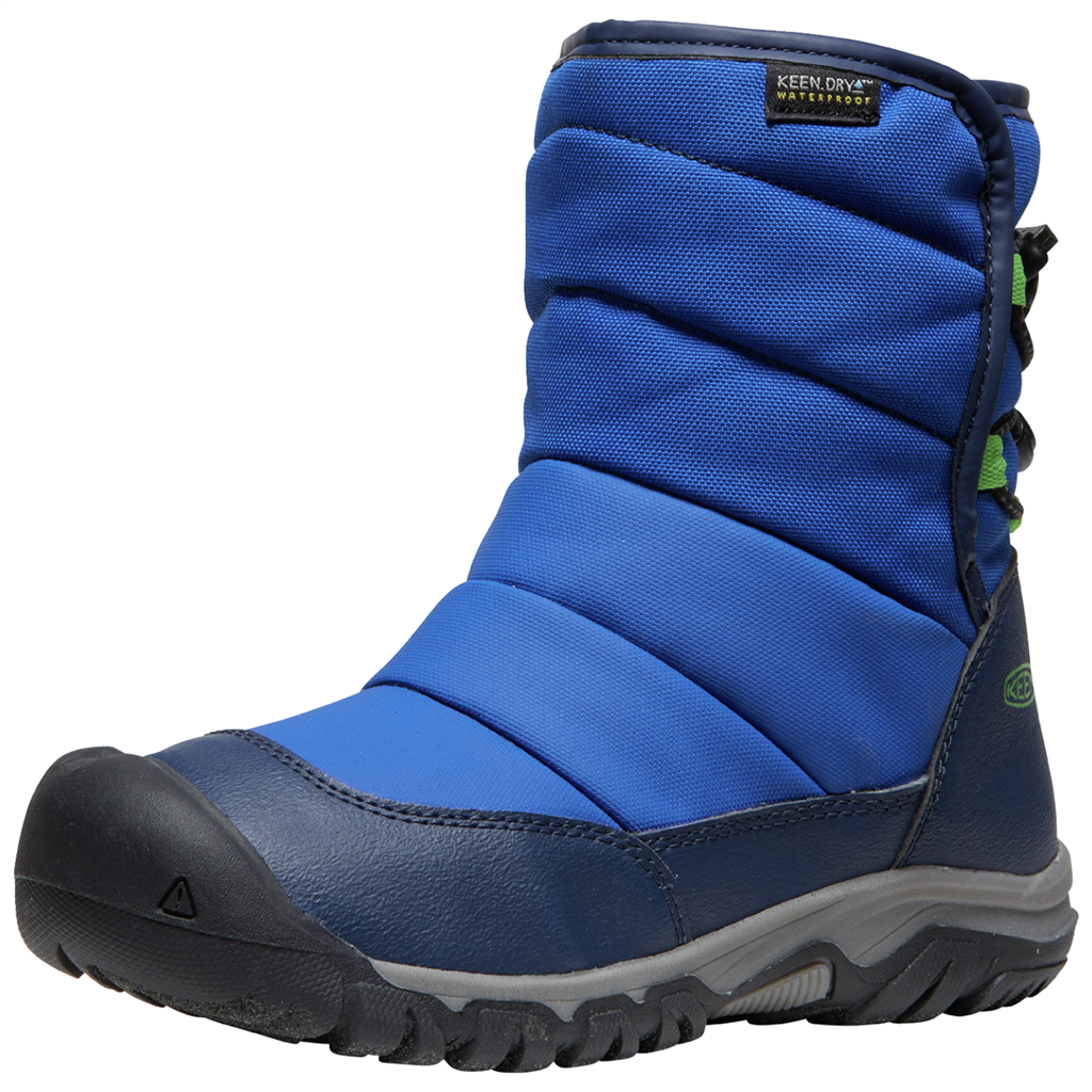 KEEN Kids Y Puffrider WP Winterschuhe unisex, naval academy/surf, Grösse: 34