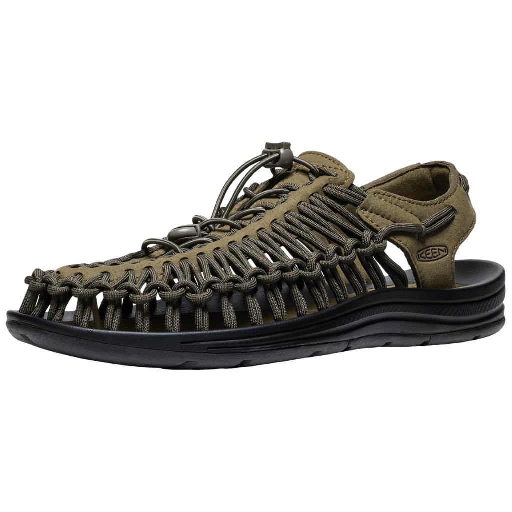 KEEN M Uneek Freizeitsandalen Herren, dark olive/black, Grösse: 41