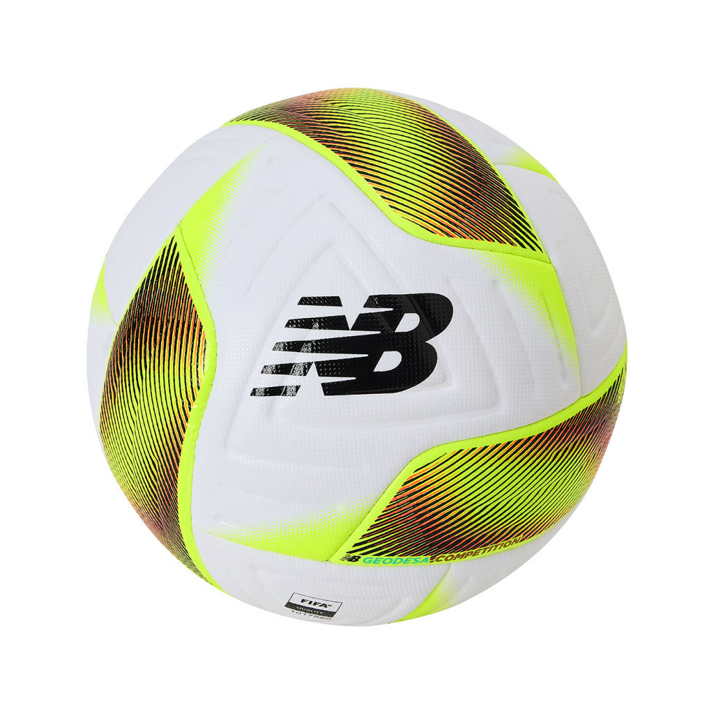 New Balance Geodesa Competition Football - FIFA Quality - Size 5 unisex white/energyred/hi-lite/black, Grösse one size
