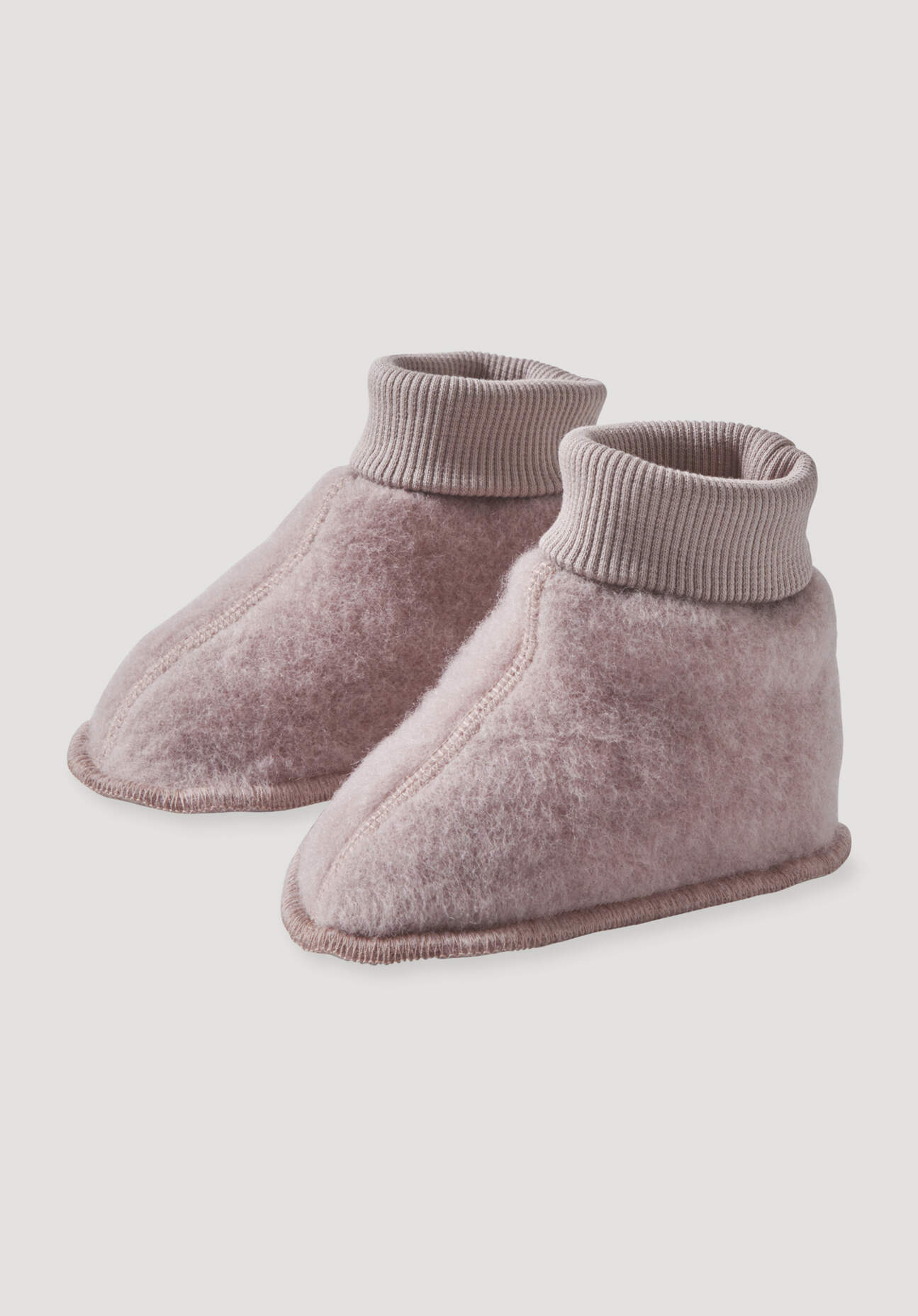hessnatur Baby Wollfleece Schuhe aus Bio-Merinowolle - lila Grösse62/68