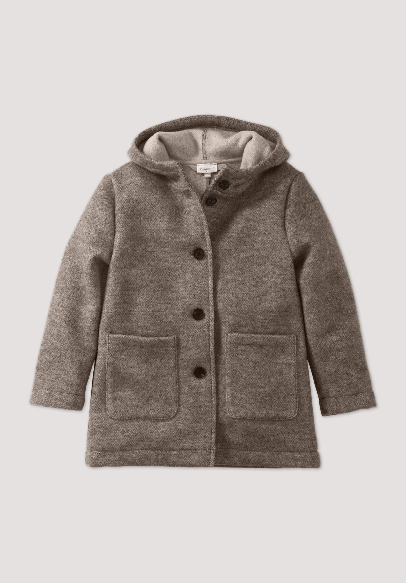 hessnatur Kinder Rhön-Mantel aus regionaler Schurwolle - beige Grösse98/104