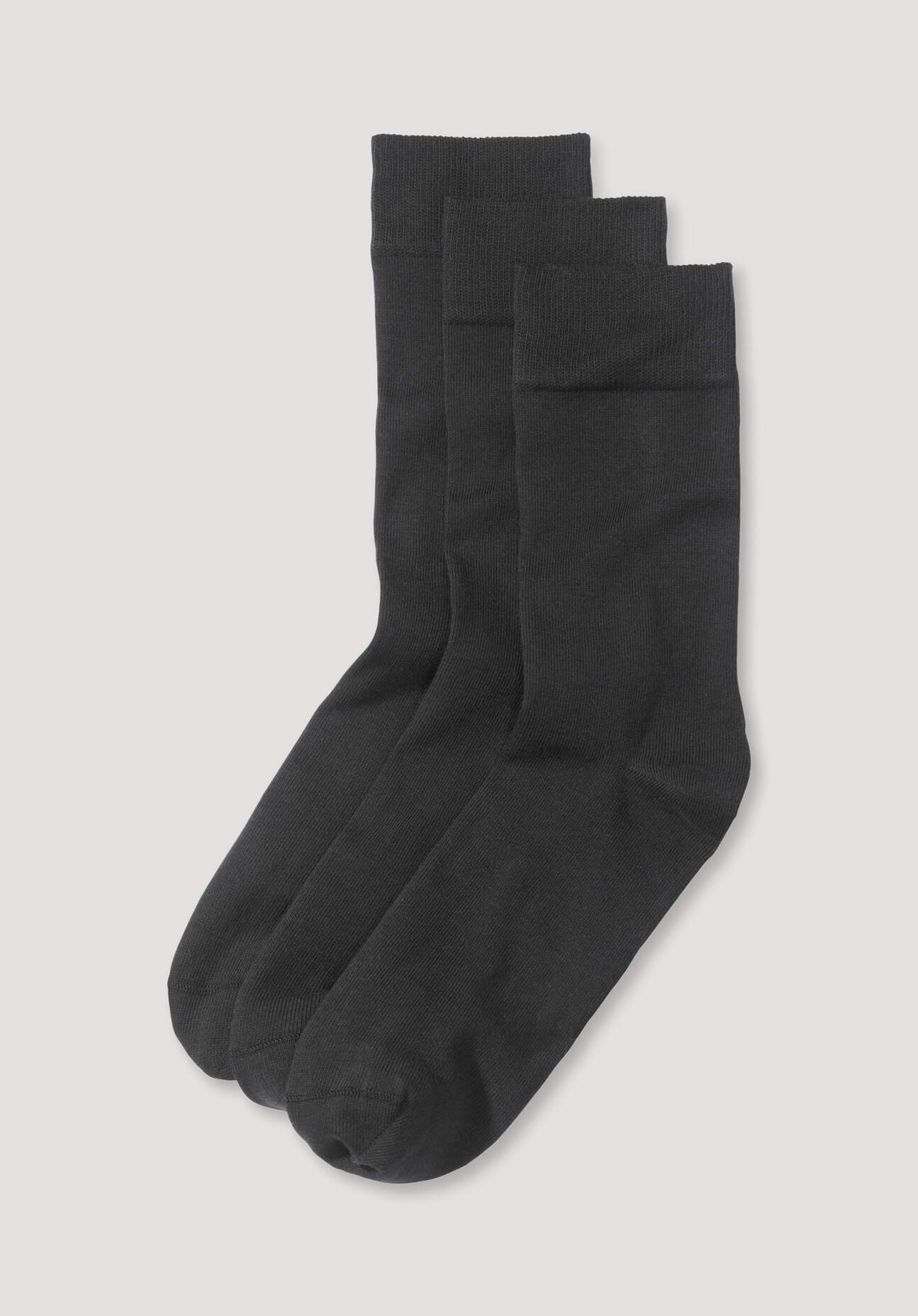 hessnatur Herren Socken aus Bio-Baumwolle - schwarz Grösse46-48