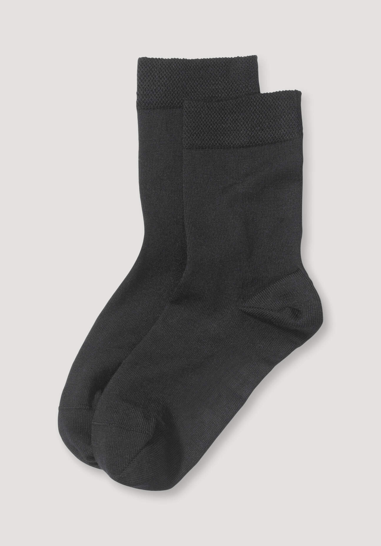 hessnatur Damen Socken im aus Bio-Merinowolle mit Bio-Baumwolle - schwarz Grösse38-40