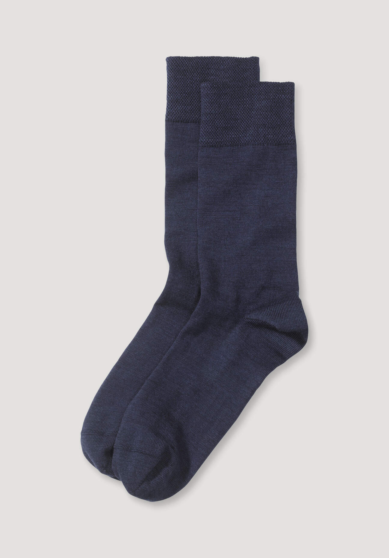 hessnatur Herren Socken im aus Bio-Merinowolle mit Bio-Baumwolle - blau Grösse46-48