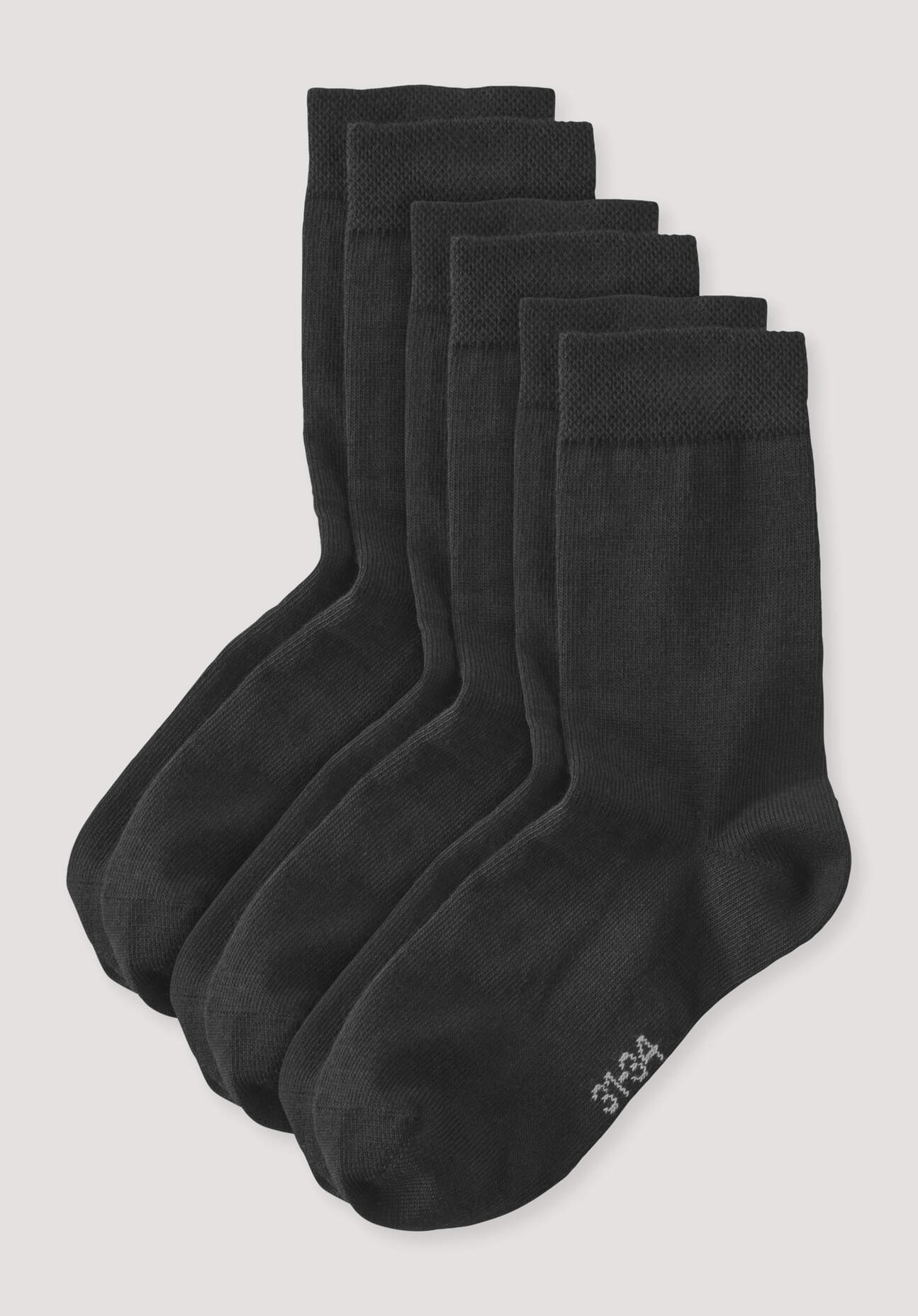 hessnatur Kinder Socken aus Bio-Baumwolle - schwarz Grösse39-42