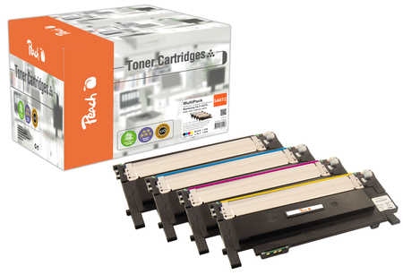 Peach S4072 4 Toner (bk, c/m/y) ersetzt Samsung CLT-P4072C/ELS, SU382A für z.B. Samsung CLP -320, Samsung CLP -320 N, Samsung CLP -325