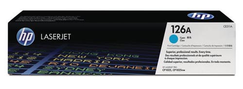 HP H126AC Toner cy - HP No. 126A C, CE311A für z.B. HP Color LaserJet Pro CP 1000, HP Color LaserJet Pro CP 1020, HP LaserJet CP 1000