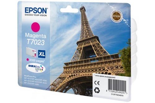 Epson E70 Druckerpatronen XL ma - Epson T7023 m, C13T70234010 für z.B. Epson WorkForce Pro WP -4015 DN, Epson WorkForce Pro WP -4025 DW