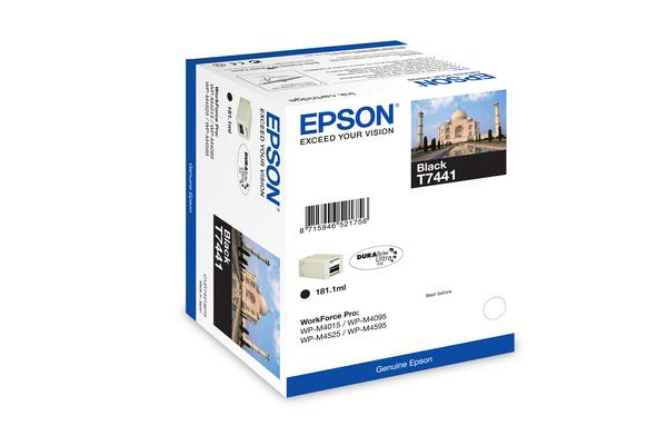 Epson E743/744 Druckerpatronen bk - Epson T7441 für z.B. Epson WorkForce Pro WPM 4000, Epson WorkForce Pro WPM 4015 DN, Epson WorkForce Pro WPM 4500