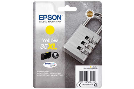Epson E35 Druckerpatronen XL ye - Epson T3594, No. 35XL y, C13T35944010 für z.B. Epson WorkForce Pro WF -4720 DWF, Epson WorkForce Pro WF -4720