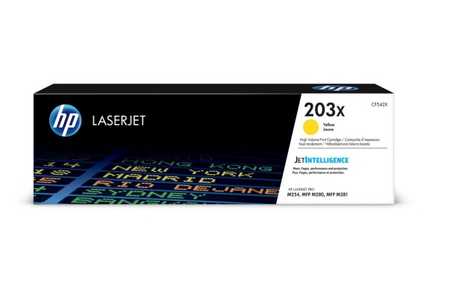 HP H203XY Tonermodule XL yellow - HP No. 203X Y, CF542X für z.B. HP Color LaserJet Pro M 254 dnw, HP Color LaserJet Pro M 254 dw