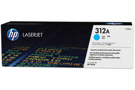 HP H312AC Tonermodule cyan - HP No. 312A C, CF381A für z.B. HP Color LaserJet Pro MFP M 476 dn, HP Color LaserJet Pro MFP M 476 dw