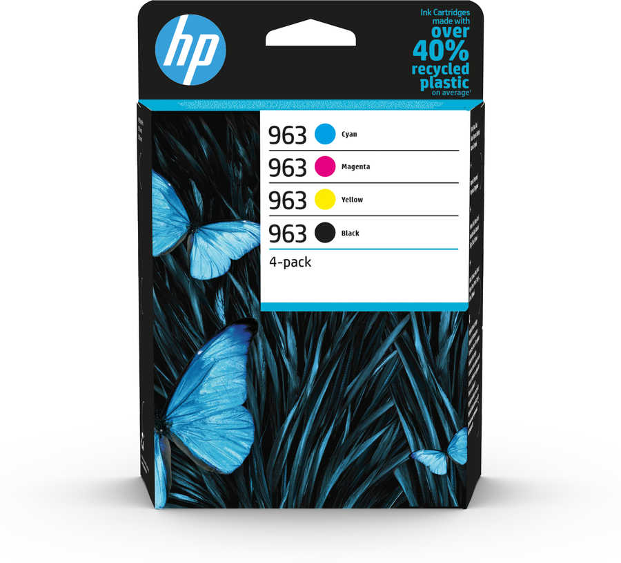 HP H963 Druckerpatronen (bk, c, m, y) - HP No. 963, 6ZC70AE für z.B. HP OfficeJet Pro 9010, HP OfficeJet Pro 9012, HP OfficeJet Pro 9013