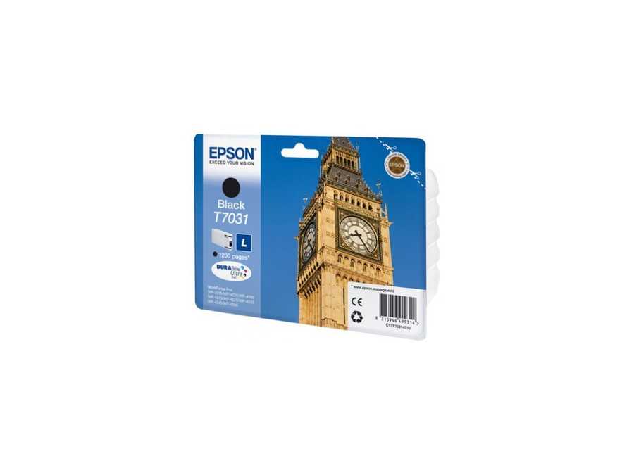 Epson E70 Druckerpatronen bk - Epson T7031 bk, C13T70314010 für z.B. Epson WorkForce Pro WP -4015 DN, Epson WorkForce Pro WP -4025 DW