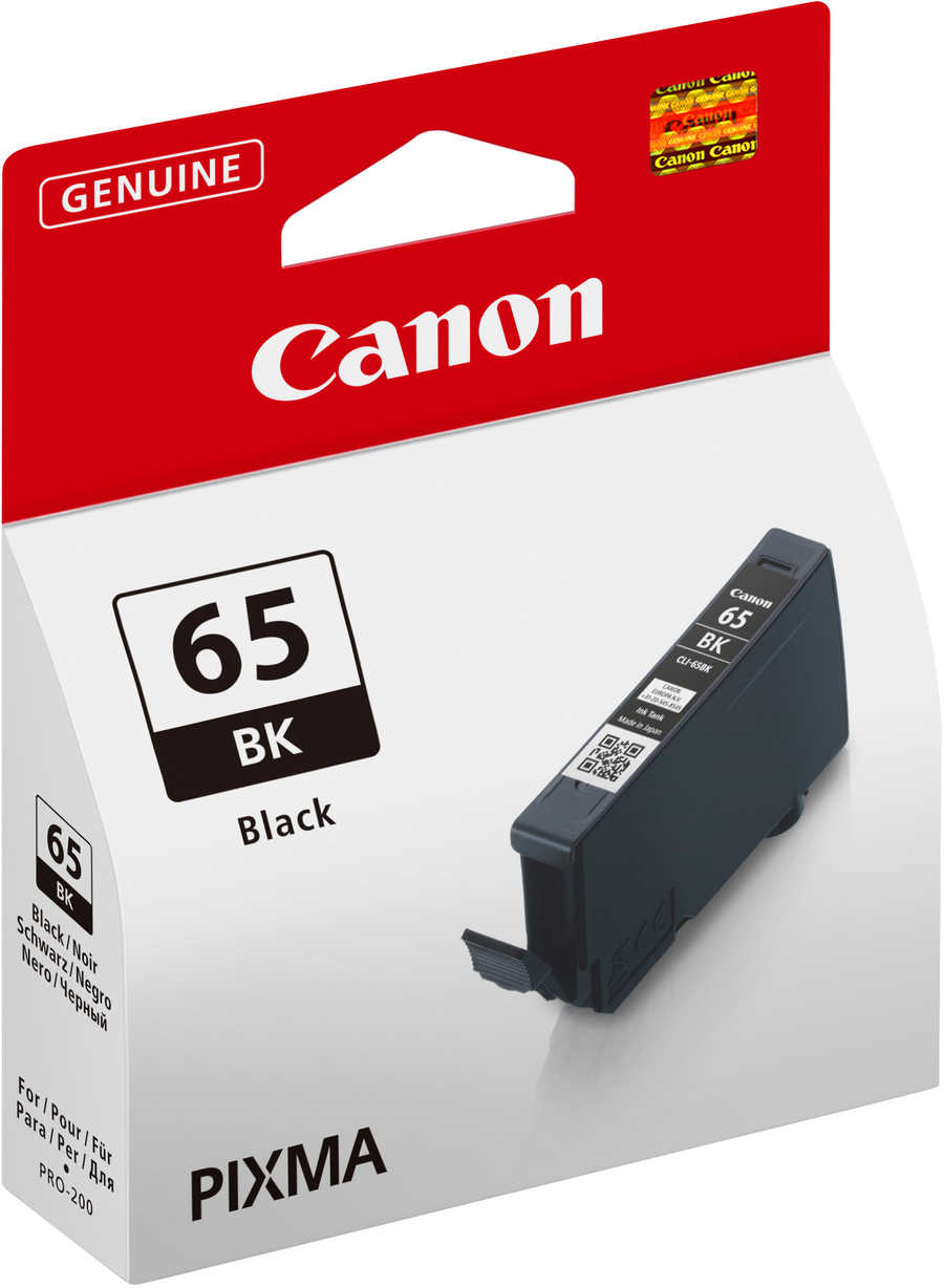 Canon C65BK Druckerpatronen schwarz - Canon CLI-65BK, 4215C001 für z.B. Canon Pixma PRO -200, Canon Pixma PRO -200 S
