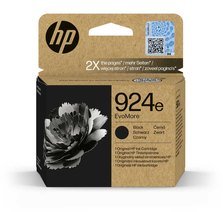 HP H924ebk Druckerpatronen XL bk - HP No. 924e bk, 4K0V0NE für z.B. HP OfficeJet Pro 8120 e, HP OfficeJet Pro 8122 e, HP OfficeJet Pro 8120