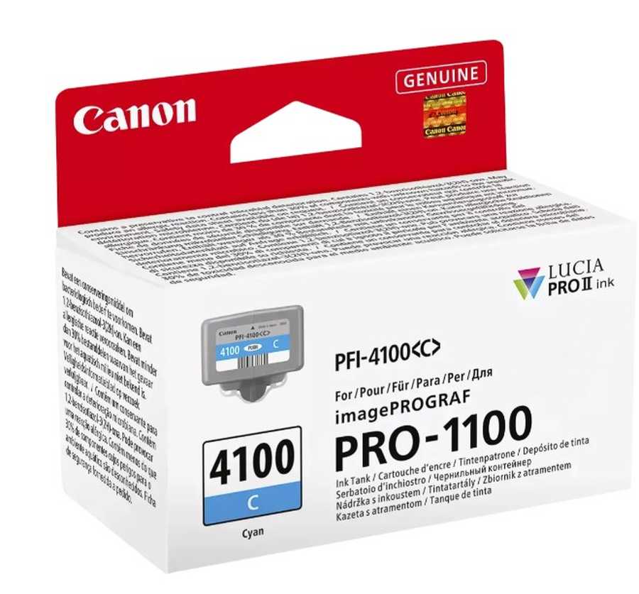 Canon C4100C Druckerpatronen C - Canon PFI-4100C für z.B. Canon imagePROGRAF Pro -1100, Canon imagePROGRAF Pro -1100 GB