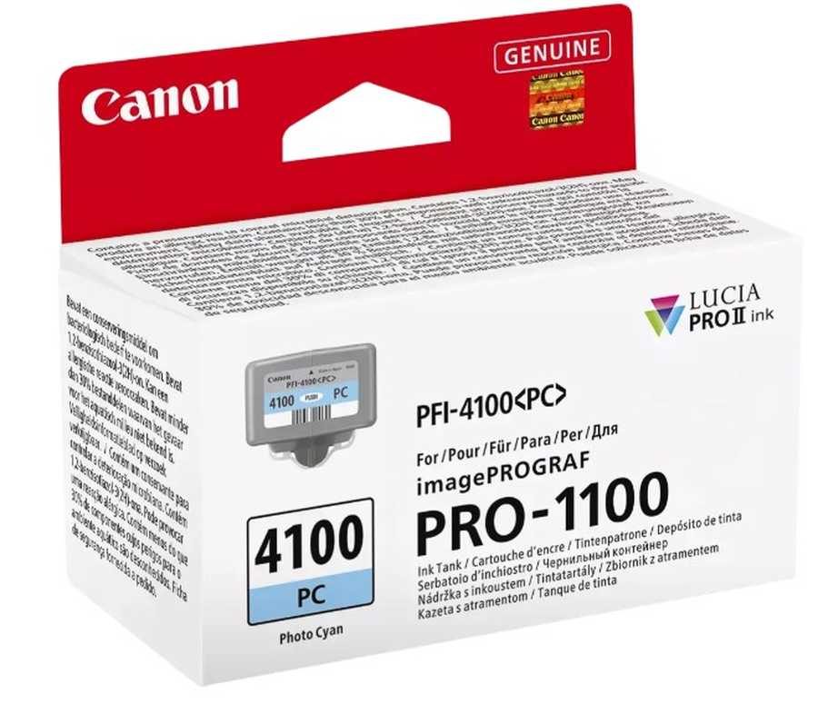 Canon C4100PC Druckerpatronen c - Canon PFI-4100PC für z.B. Canon imagePROGRAF Pro -1100, Canon imagePROGRAF Pro -1100 GB