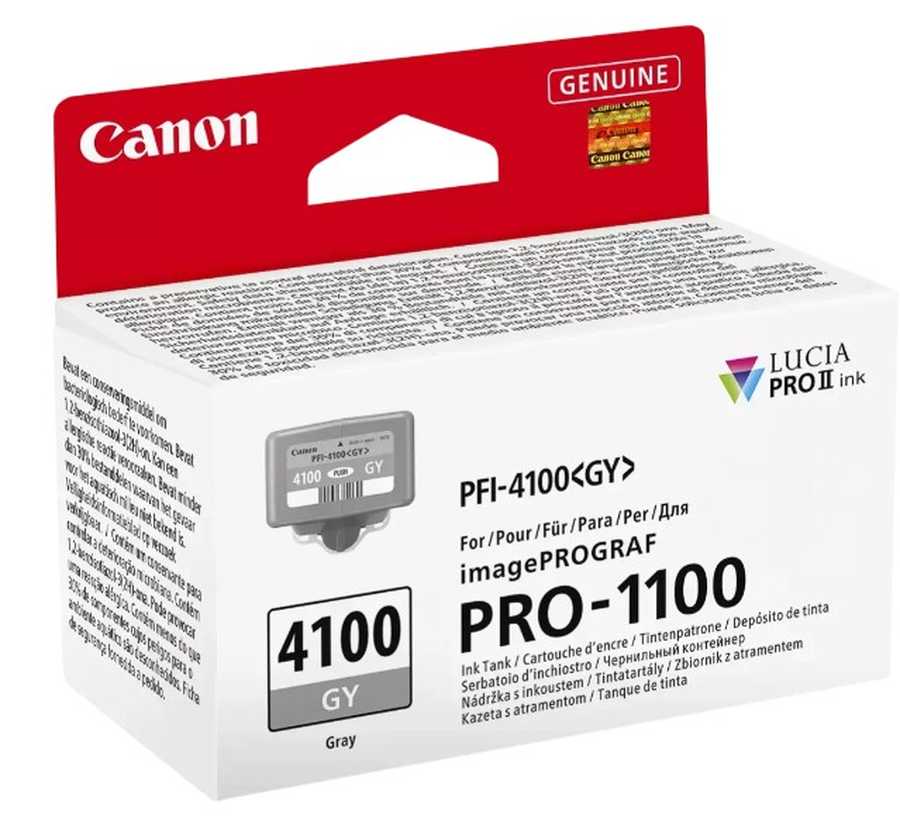 Canon C4100GY Druckerpatronen gy - Canon PFI-4100GY für z.B. Canon imagePROGRAF Pro -1100, Canon imagePROGRAF Pro -1100 GB