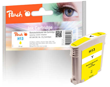 Peach H13y Druckerpatrone ye ersetzt HP No. 13 y, C4817AE für z.B. HP Business InkJet 1000, HP OfficeJet Pro K 850, HP OfficeJet Pro K 850 DN