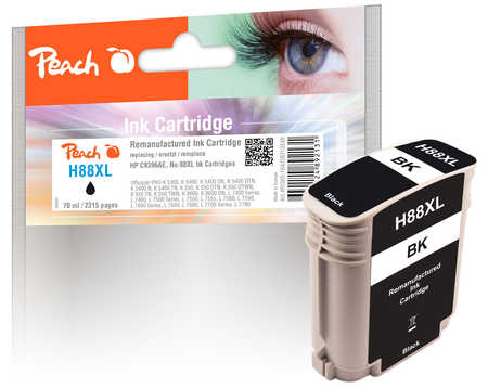 Peach H88XLbk Druckerpatrone XL bk ersetzt HP No. 88XL bk, C9396AE für z.B. HP OfficeJet Pro K 5300, HP OfficeJet Pro K 5400, HP OfficeJet Pro K 550