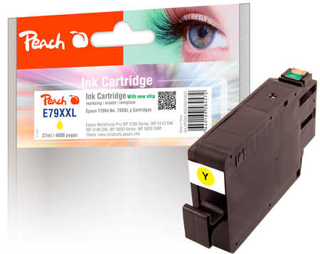 Peach E79XXLy Druckerpatrone XXL ye ersetzt Epson No. 79XXL y, C13T78944010 für z.B. Epson WorkForce Pro WF -5100, Epson WorkForce Pro WF -5110 DW