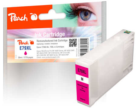 Peach E79XLm Druckerpatrone XL ma ersetzt Epson No. 79XL m, C13T79034010 für z.B. Epson WorkForce Pro WF -4600, Epson WorkForce Pro WF -4630 DWF