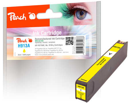 Peach H913AY Druckerpatrone ye ersetzt HP No. 913A Y, F6T79AE für z.B. HP PageWide 352 dw, HP PageWide Pro 450, HP PageWide Pro 452 dn